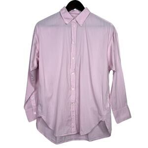J. Crew Men's Collared Button Down Relaxed Fit Long Sleeve Dress Shirt S Pink